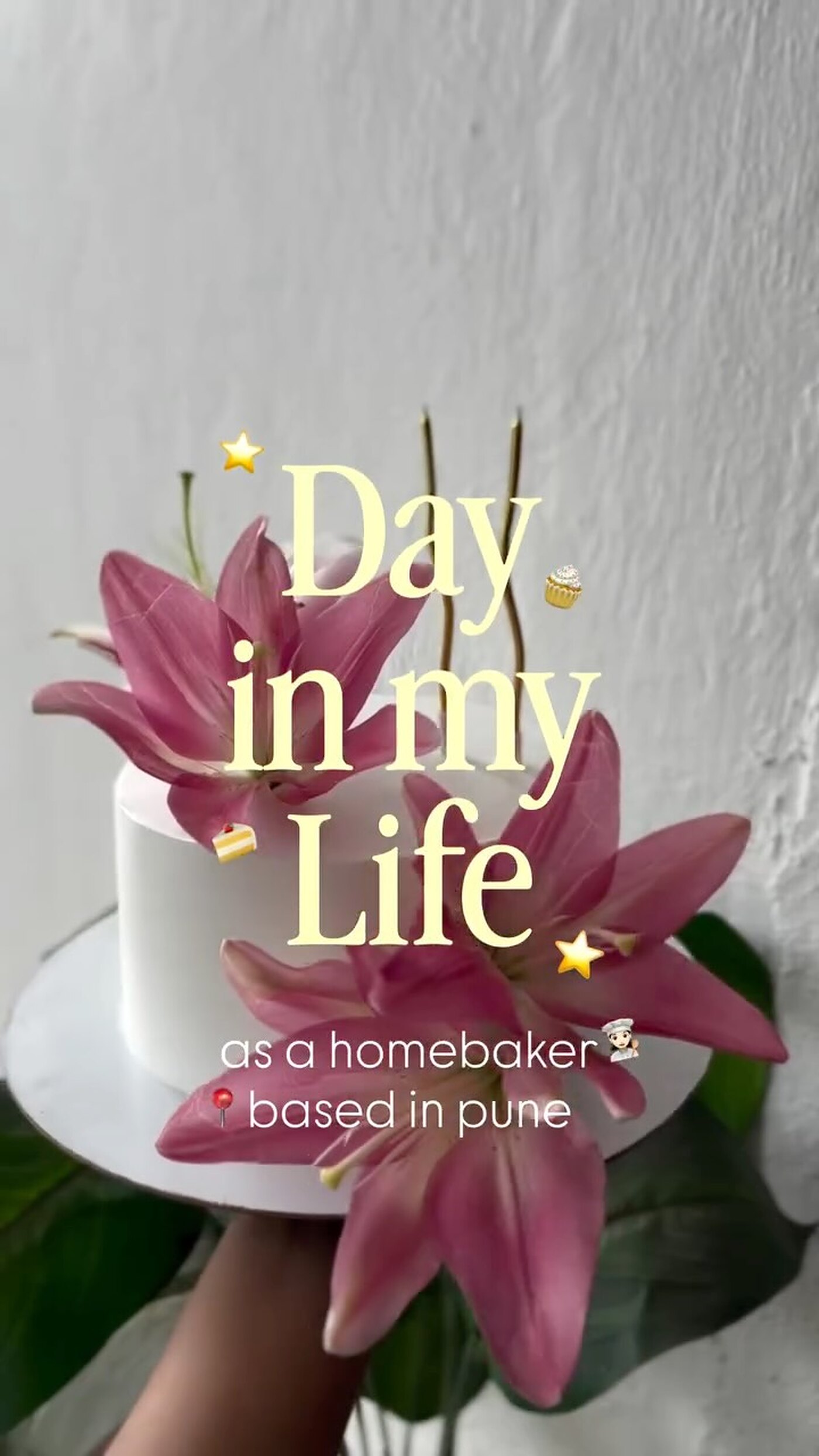 Lily cake from a Pune home bakery day